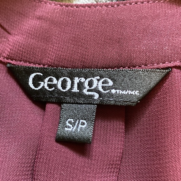 Like New - George Burgundy Blouse - Size S - Picture 3 of 4